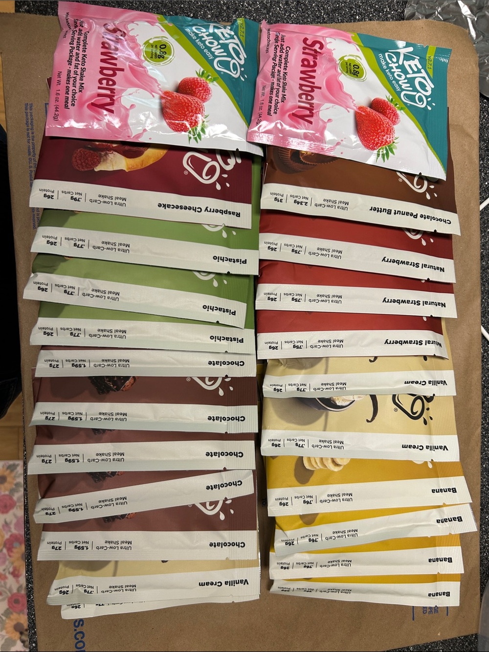 Keto chow variety (23) meal replacements
